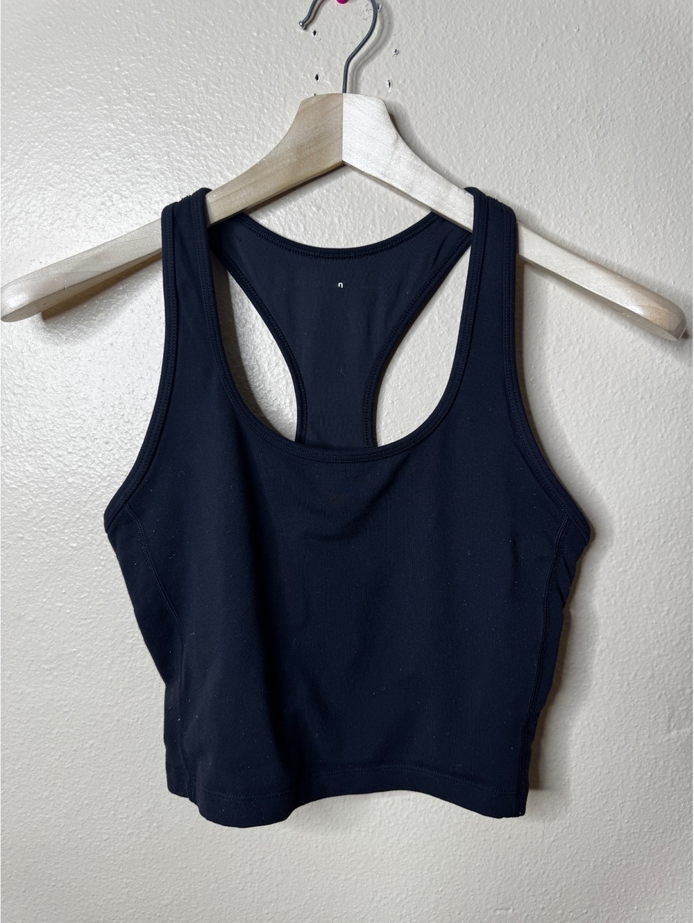 Aritzia TnAction Mini Sports Tank Top Womens Small Black Racerback Cropped